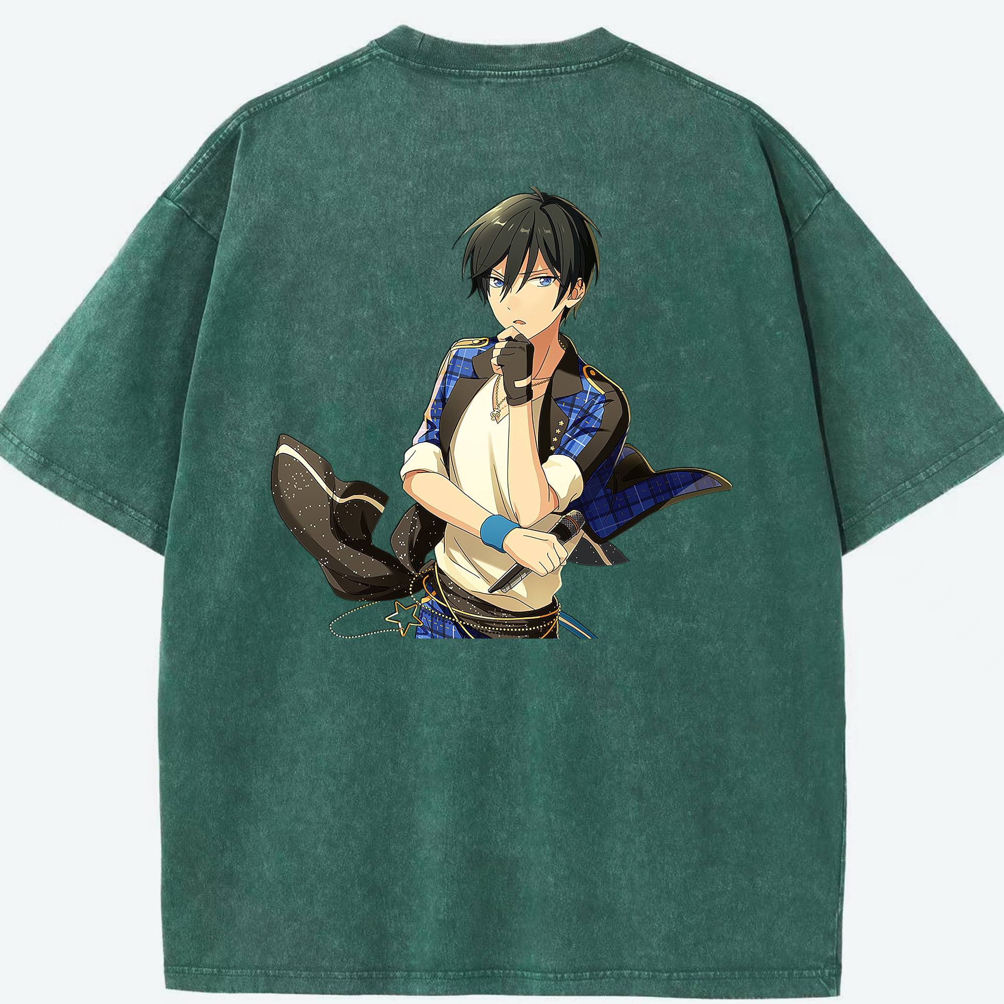 （画像用） あんさんぶるスターズ! Ensemble Stars 綿100% ヴィンテージ風 半袖Tシャツ（背面プリント）